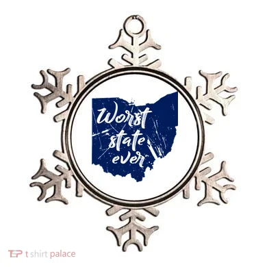 Ohio Worst State Ever Distressed Ornament