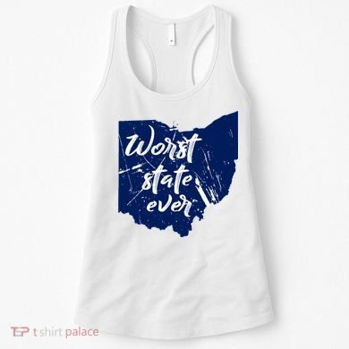 Ohio Worst State Ever Distressed Women's Tank Top