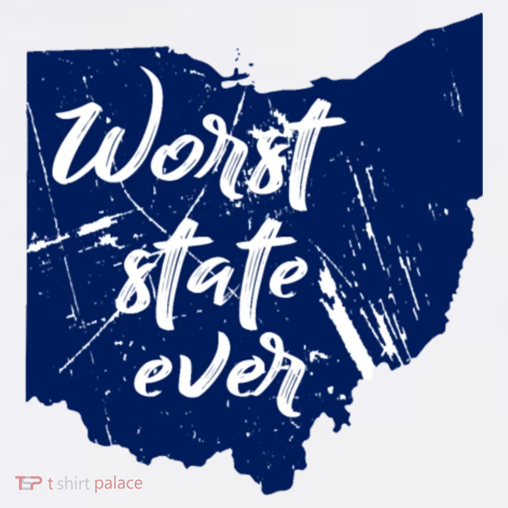 Ohio Worst State Ever Distressed Baby Bodysuit