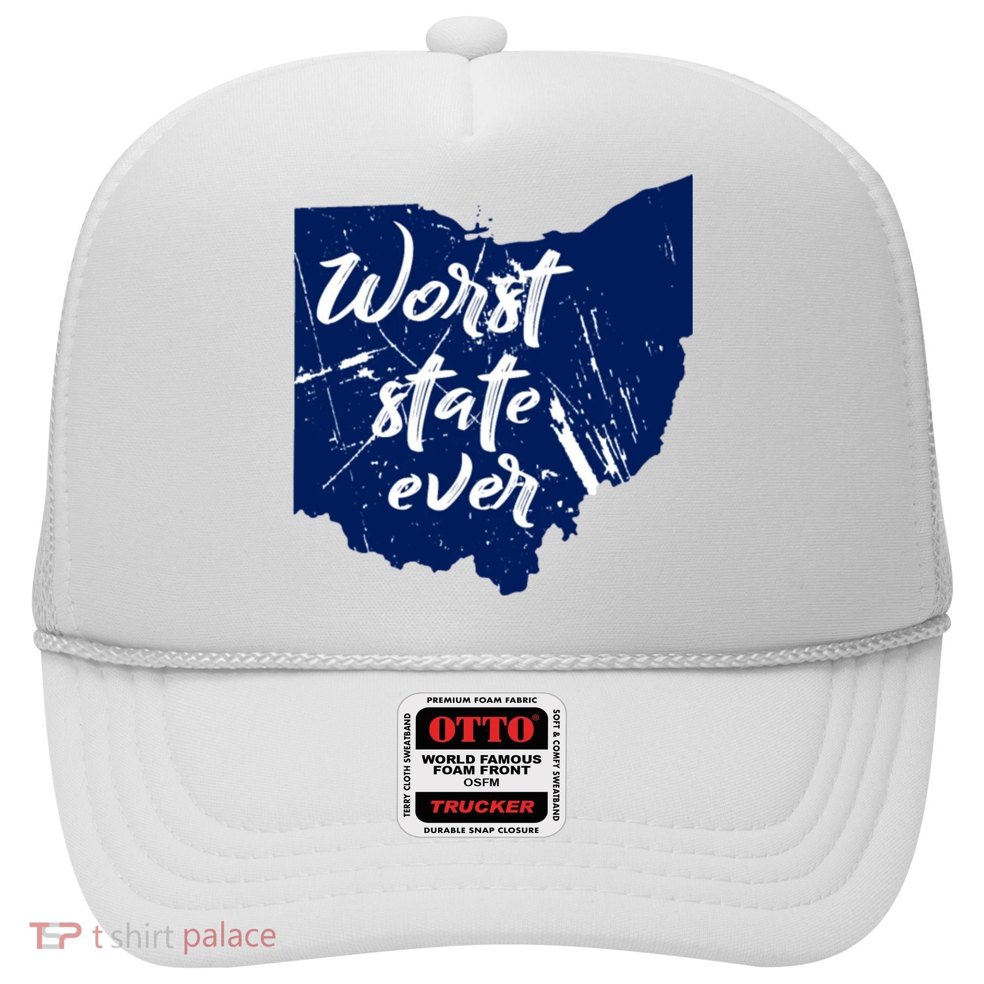 Ohio Worst State Ever Distressed Hat