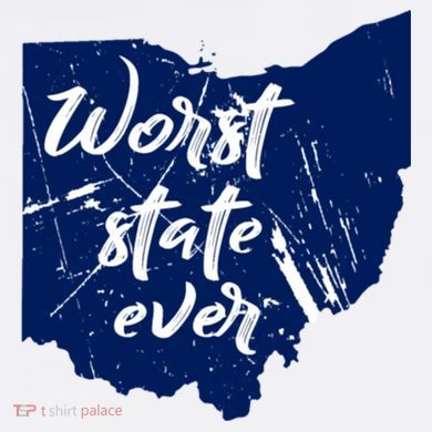 Ohio Worst State Ever Distressed Tank Top