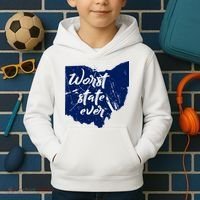 Ohio Worst State Ever Distressed Kids Hoodie thumb 2