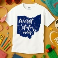 Ohio Worst State Ever Distressed Kids T-Shirt thumb 3
