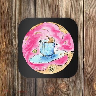 Oolong Whimsical Tea Design Coaster