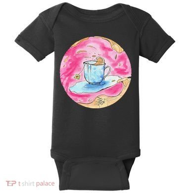 Oolong Whimsical Tea Design Baby Bodysuit