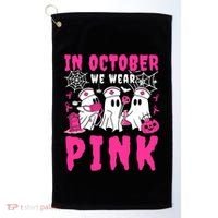 October We Wear Rn Nurse Ghost Halloween Breast Cancer Cool Gift Golf Towel thumb 0