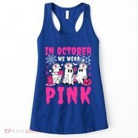 October We Wear Rn Nurse Ghost Halloween Breast Cancer Cool Gift Women's Tank Top thumb 0