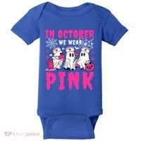 October We Wear Rn Nurse Ghost Halloween Breast Cancer Cool Gift Baby Bodysuit thumb 0