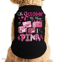 October We Wear Breast Cancer Awareness Postal Worker Doggie Tank thumb 0