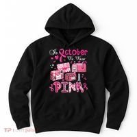 October We Wear Breast Cancer Awareness Postal Worker Hoodie thumb 0