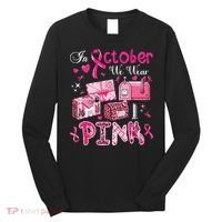 October We Wear Breast Cancer Awareness Postal Worker Long Sleeve Shirt thumb 0