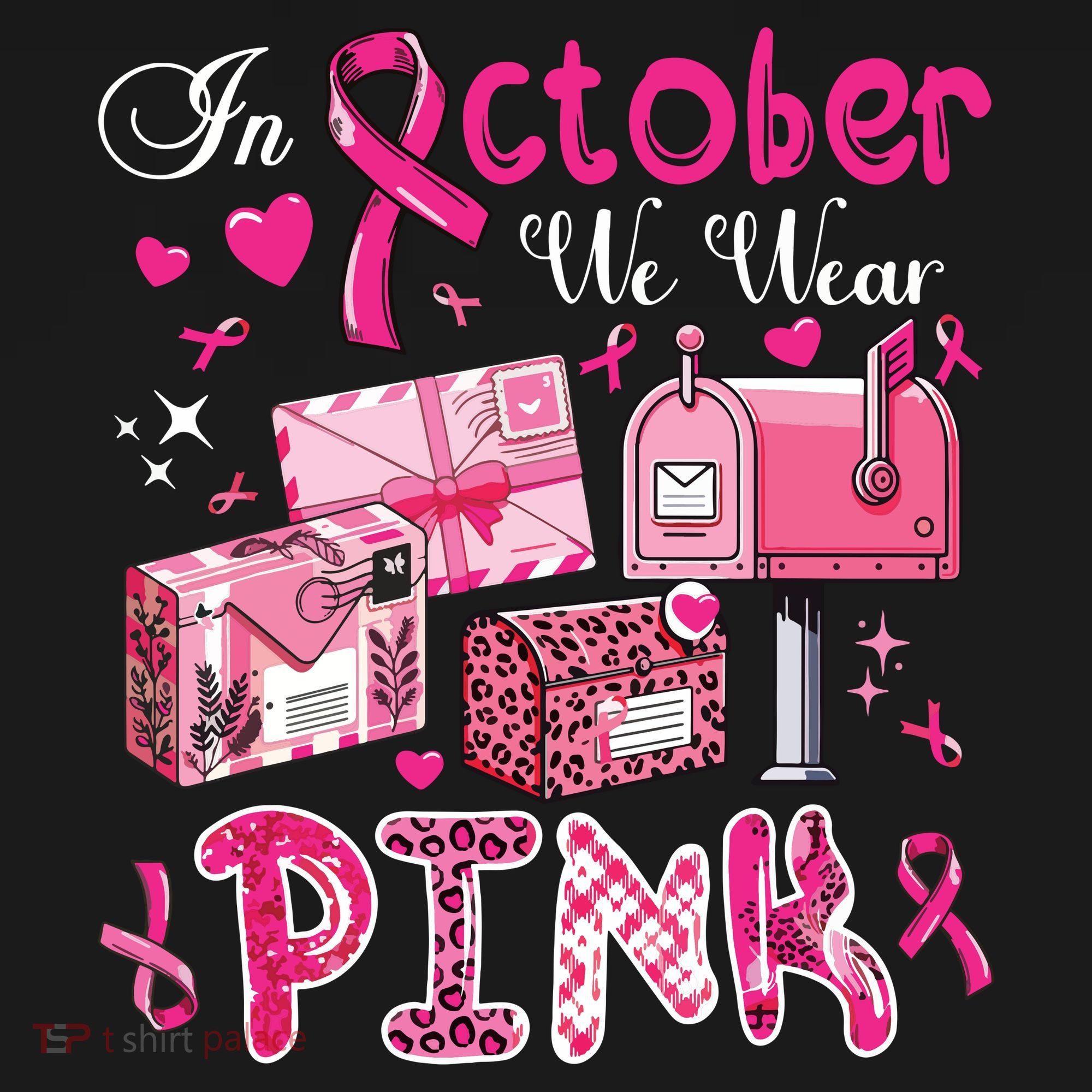 October We Wear Breast Cancer Awareness Postal Worker Apron