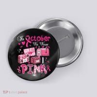 October We Wear Breast Cancer Awareness Postal Worker Button thumb 0