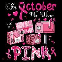October We Wear Breast Cancer Awareness Postal Worker Coffee Mug thumb 5