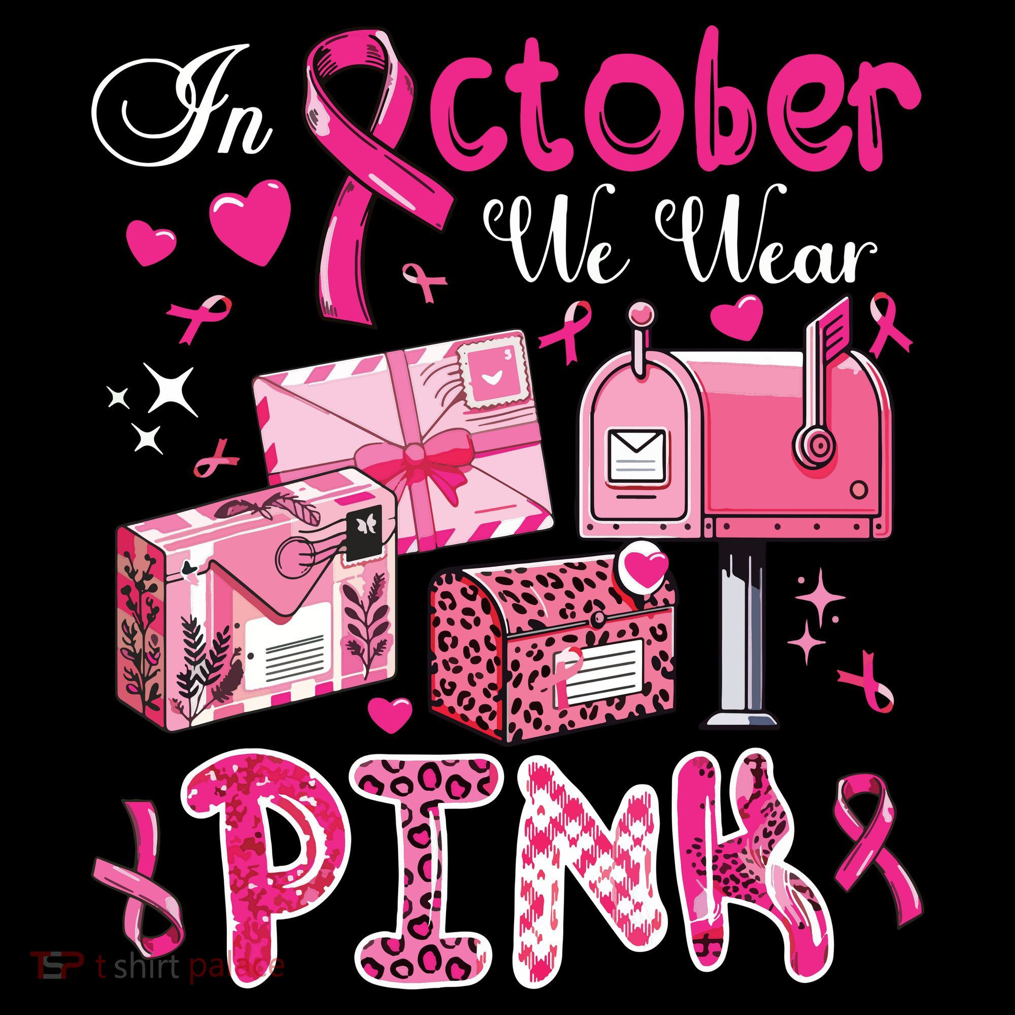 October We Wear Breast Cancer Awareness Postal Worker Coffee Mug