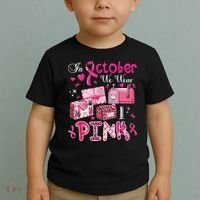 October We Wear Breast Cancer Awareness Postal Worker Toddler T-Shirt thumb 2