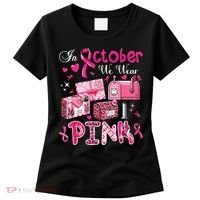 October We Wear Breast Cancer Awareness Postal Worker Women's T-Shirt thumb 0