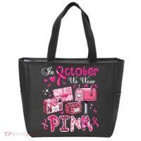 October We Wear Breast Cancer Awareness Postal Worker Tote Bag thumb 0