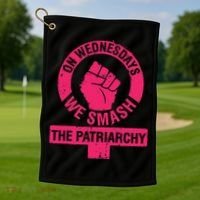 On Wednesdays We Smash The Patriarchy Women Rights Day 8 Golf Towel thumb 1