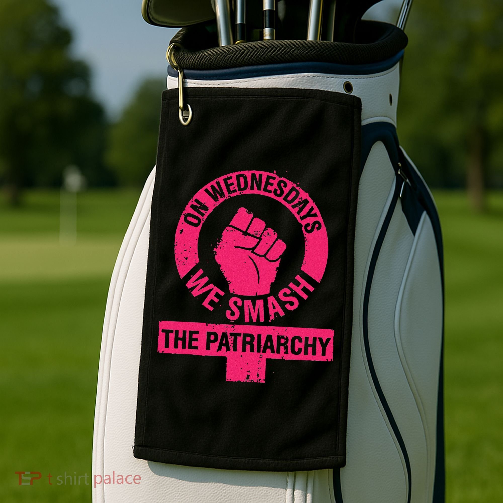 On Wednesdays We Smash The Patriarchy Women Rights Day 8 Golf Towel