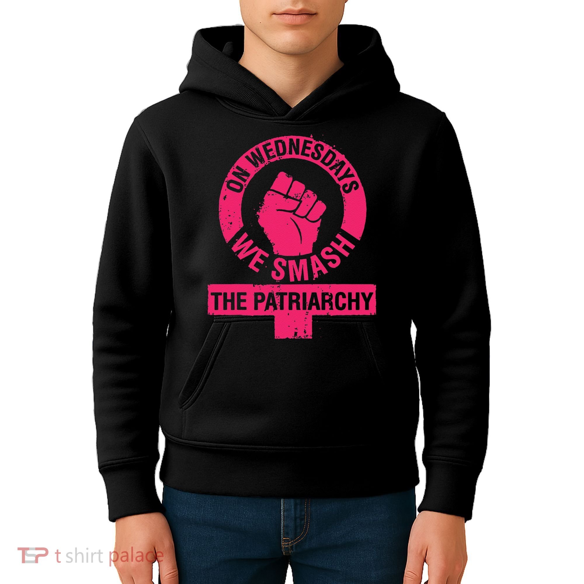 On Wednesdays We Smash The Patriarchy Women Rights Day 8 Kids Hoodie