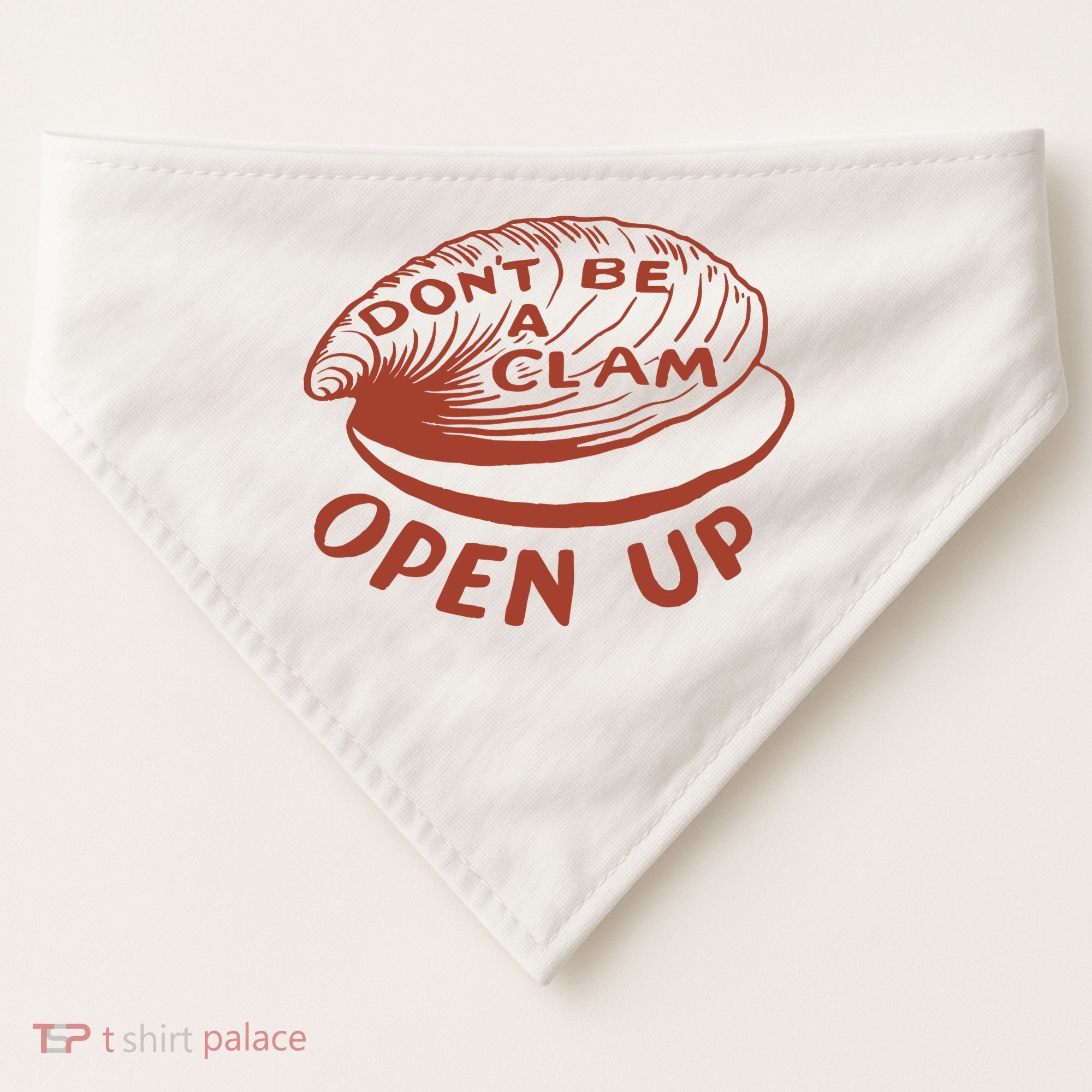 Don’t Be A Clam Open Up USA-Made Doggie Bandana