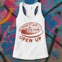 Don’t Be A Clam Open Up Women's Tank Top thumb 3