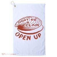 Don’t Be A Clam Open Up Golf Towel thumb 0