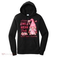 October We Wear Pink Gnome Breast Cancer Awareness Women's Hoodie thumb 0