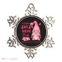 October We Wear Pink Gnome Breast Cancer Awareness Ornament thumb 0