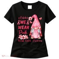 October We Wear Pink Gnome Breast Cancer Awareness Women's T-Shirt thumb 0