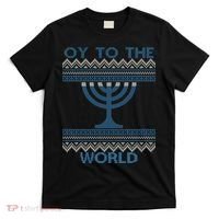 Oy To The  World Hanuka Ugly Sweater  T-Shirt thumb 0