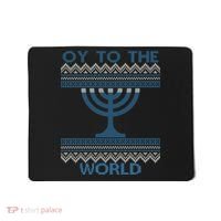 Oy To The  World Hanuka Ugly Sweater  Mousepad thumb 0