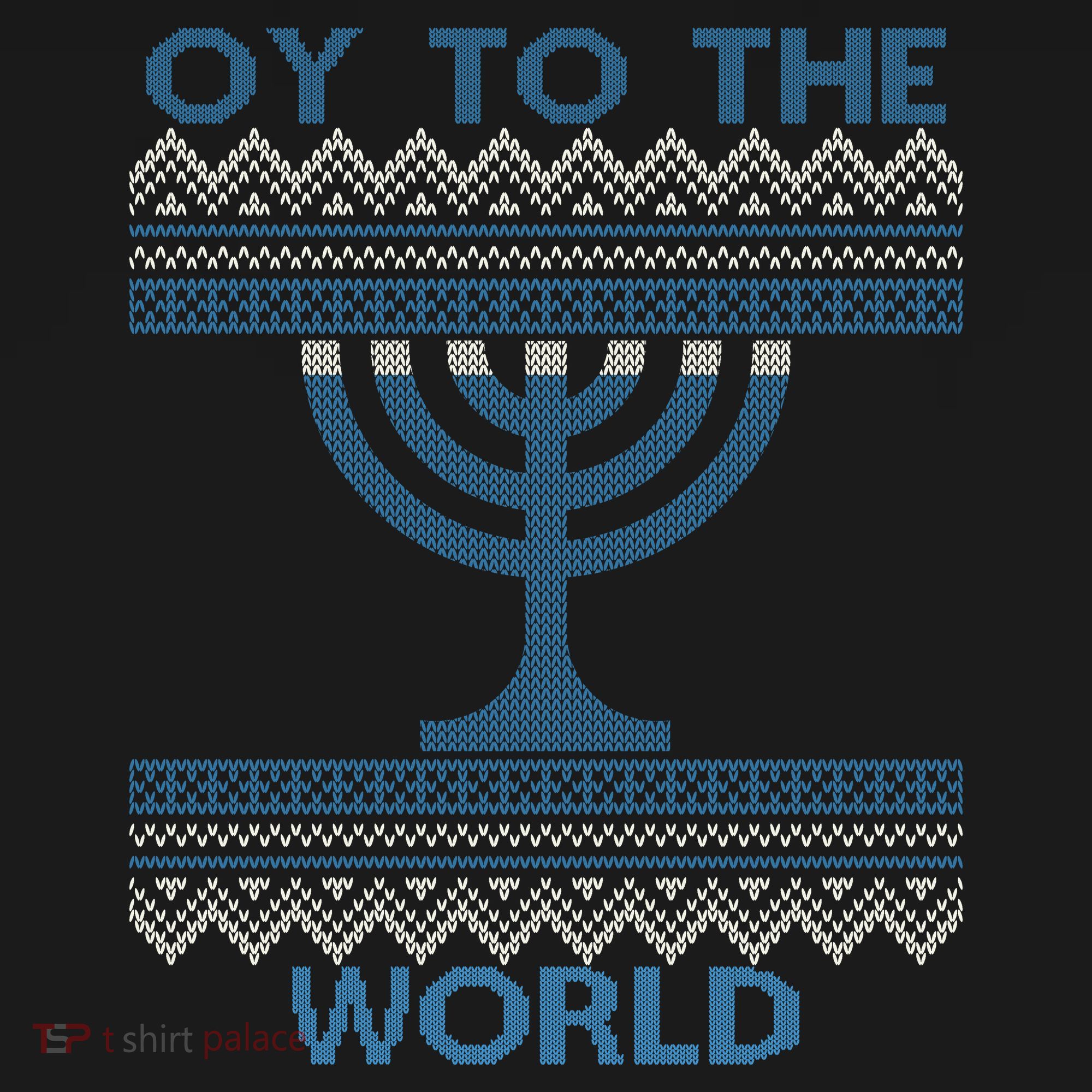 Oy To The  World Hanuka Ugly Sweater  Mousepad