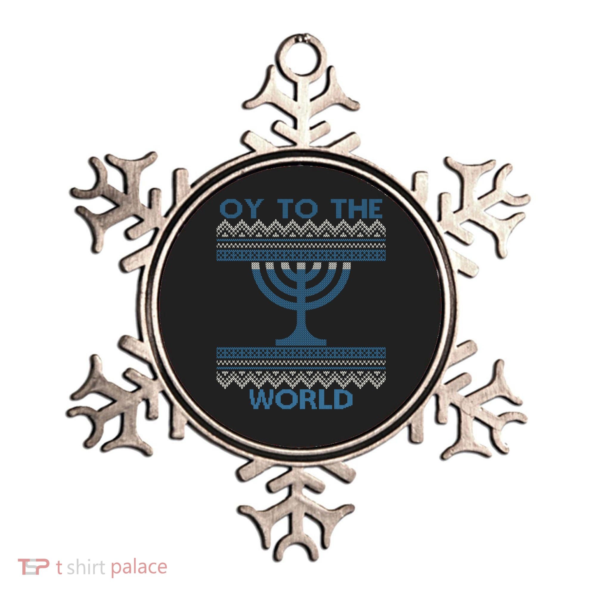 Oy To The  World Hanuka Ugly Sweater  Ornament