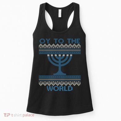 Oy To The  World Hanuka Ugly Sweater  Women's Tank Top
