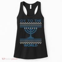 Oy To The  World Hanuka Ugly Sweater  Women's Tank Top thumb 0