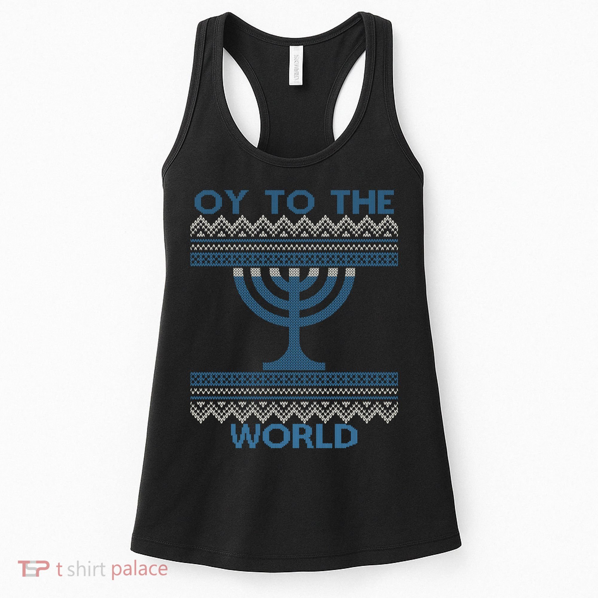 Oy To The  World Hanuka Ugly Sweater  Women's Tank Top