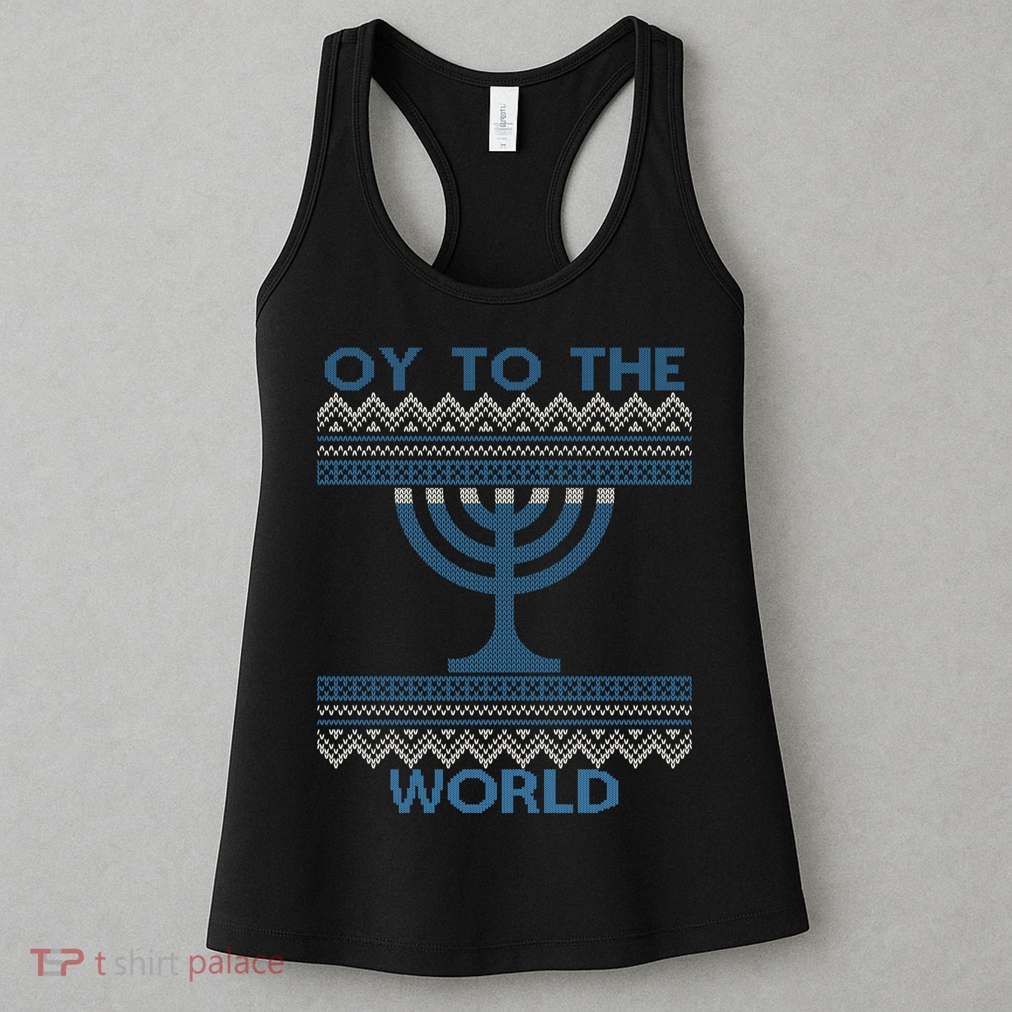 Oy To The  World Hanuka Ugly Sweater  Women's Tank Top