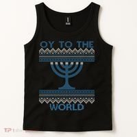 Oy To The  World Hanuka Ugly Sweater  Tank Top thumb 2