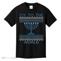 Oy To The  World Hanuka Ugly Sweater  Kids T-Shirt thumb 0