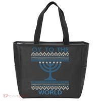 Oy To The  World Hanuka Ugly Sweater  Tote Bag thumb 0
