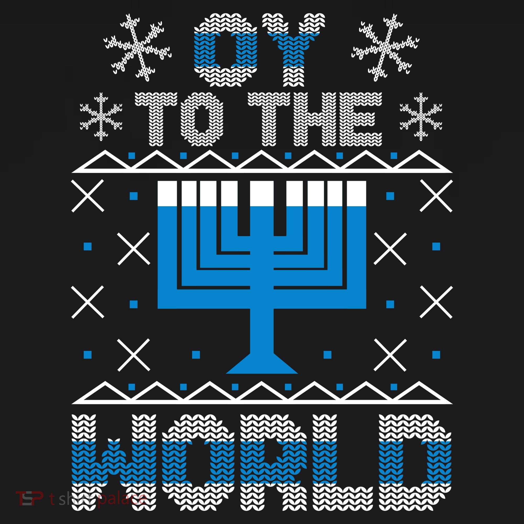 Oy To The World Ugly Hanukkah Sweater Sweatshirt