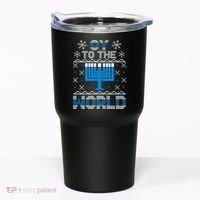 Oy To The World Ugly Hanukkah Sweater Tumbler thumb 0