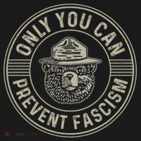 Only You Can Prevent Fascism Bear Activism Funny Political Sweatshirt thumb 3
