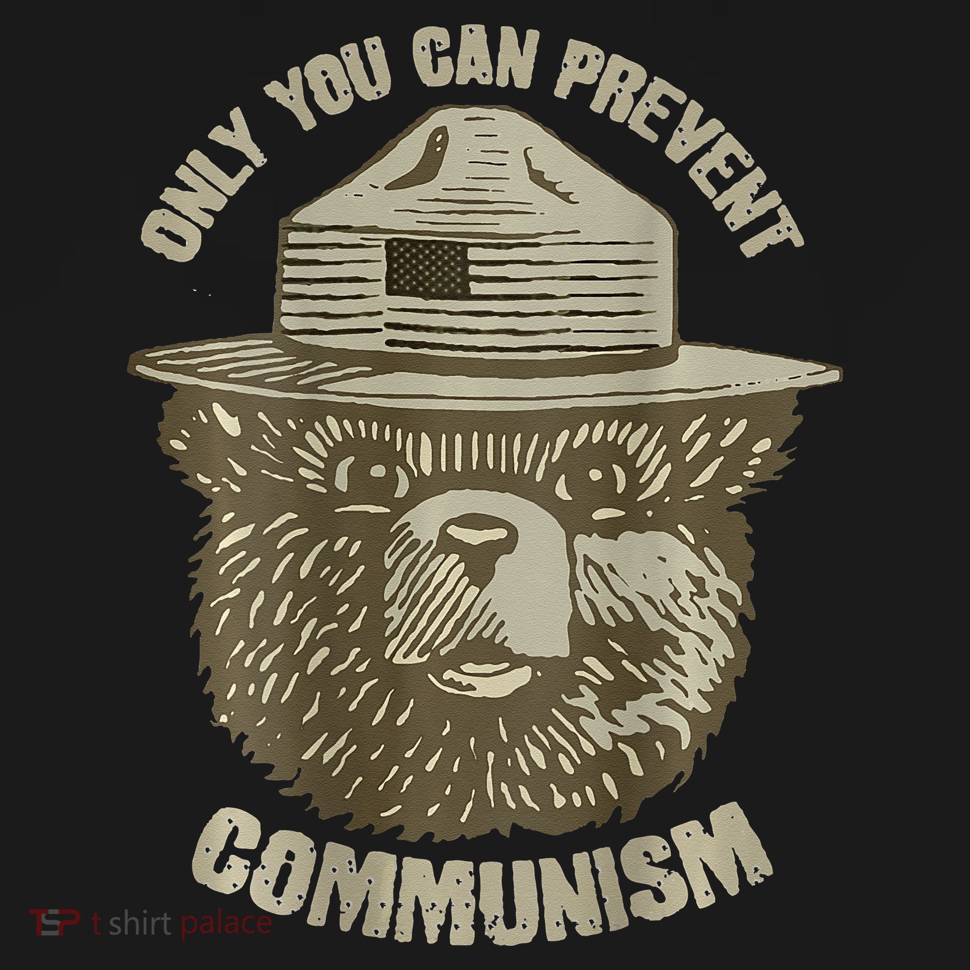 Only You Can Prevent Communism Camping Bear Doggie Tank