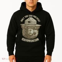 Only You Can Prevent Communism Camping Bear Hoodie thumb 2