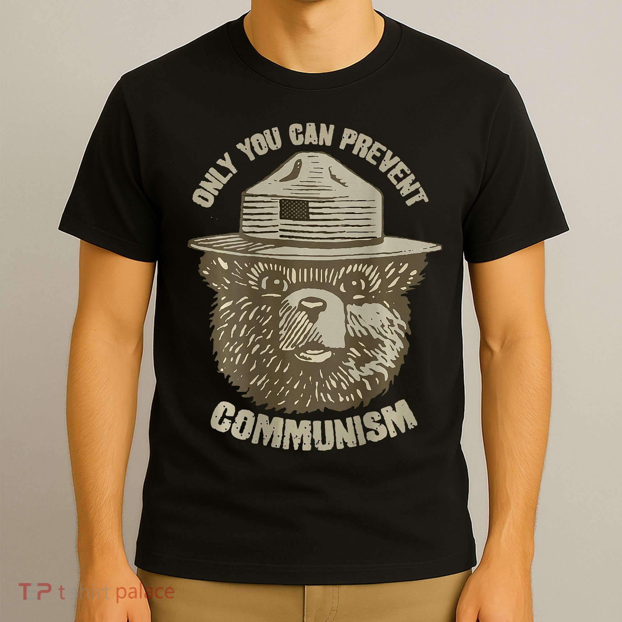 Only You Can Prevent Communism Camping Bear T-Shirt