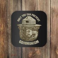 Only You Can Prevent Communism Camping Bear Coaster thumb 0