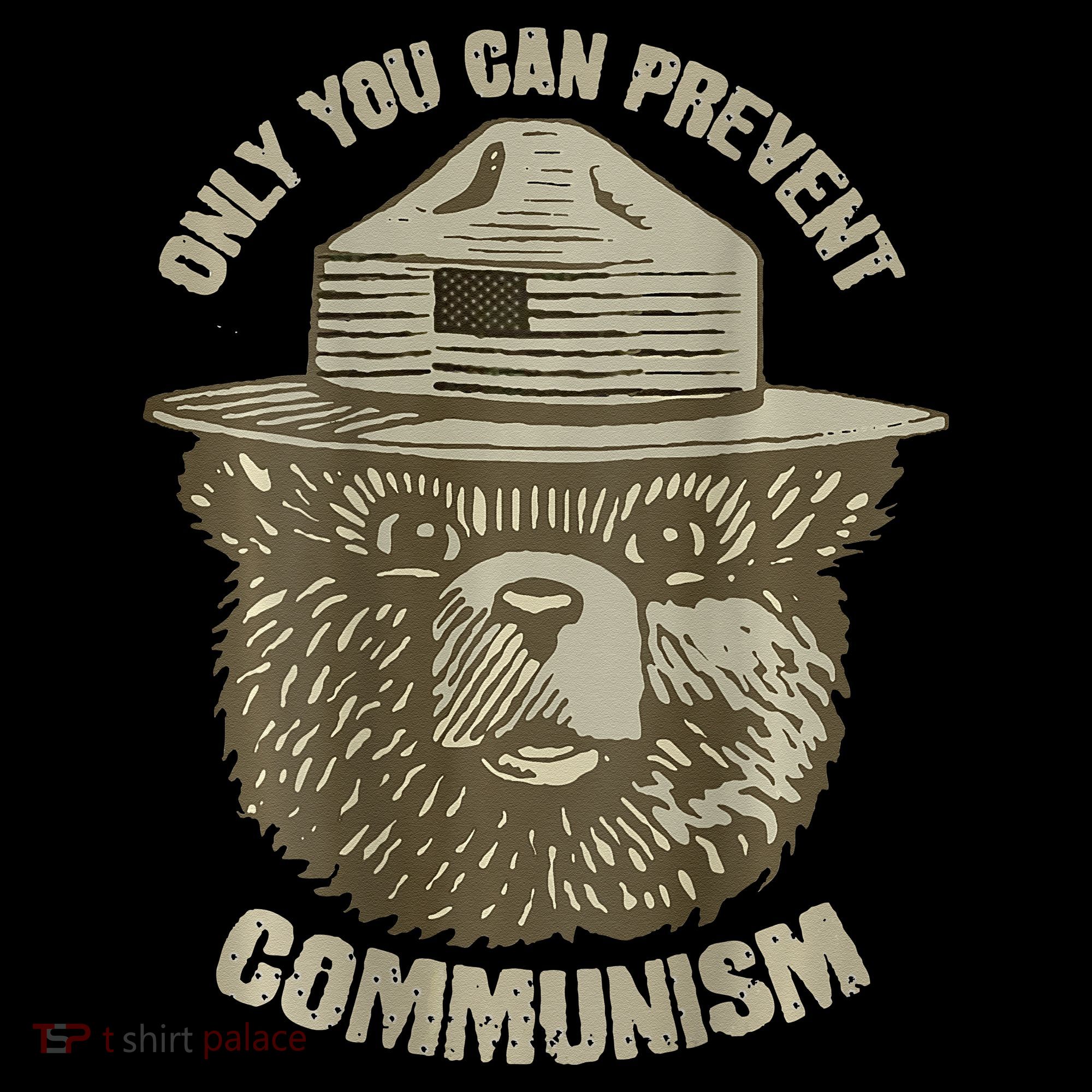 Only You Can Prevent Communism Camping Bear Women's Hoodie